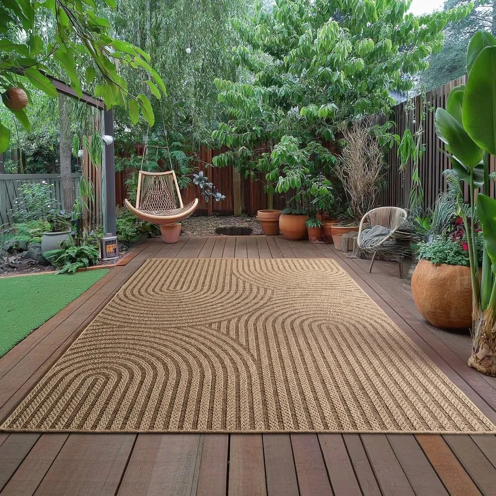 Covor pentru exterior și interior maro 120x170 cm Timber 1401 – Ayyildiz Carpets