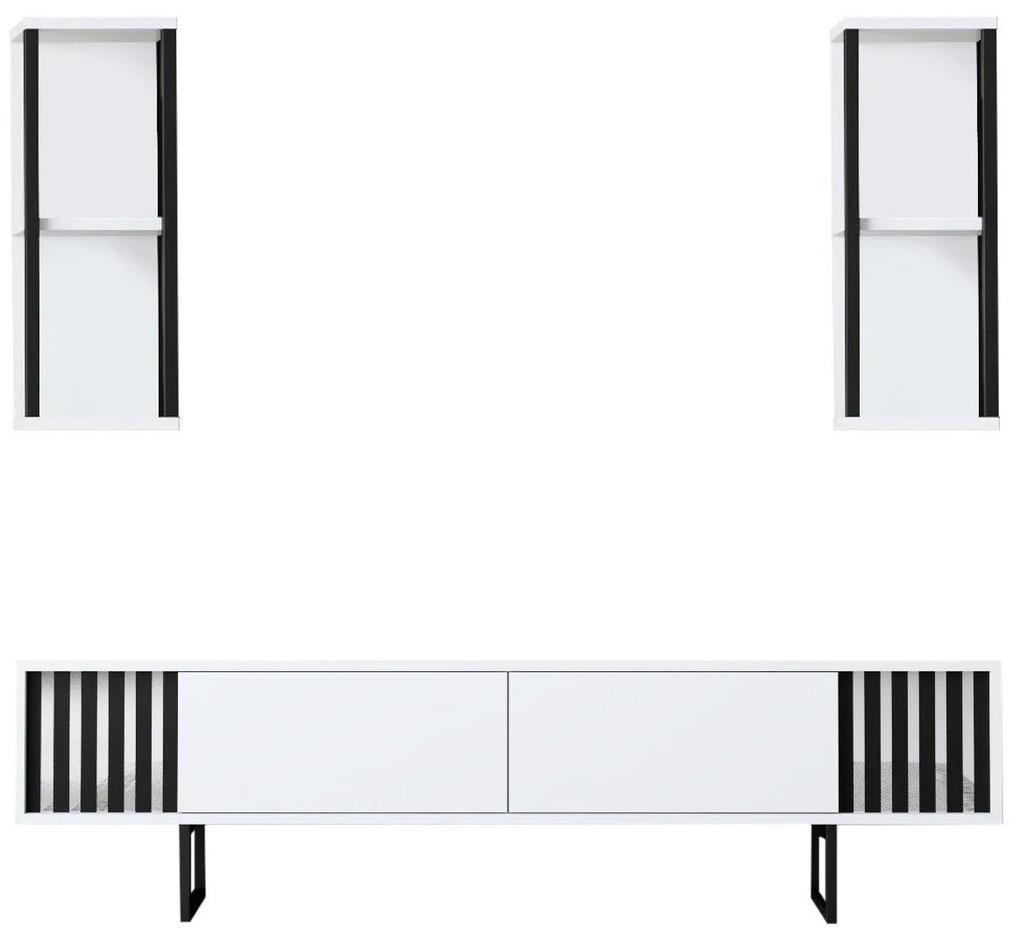 Comoda Tv Chrome Line Tv Stand Stylish, Gri, 180 x 48 x 30 cm