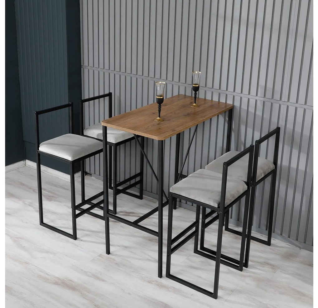 Set sufragerie Nathaniel (crem + nuc + negru). 1089614