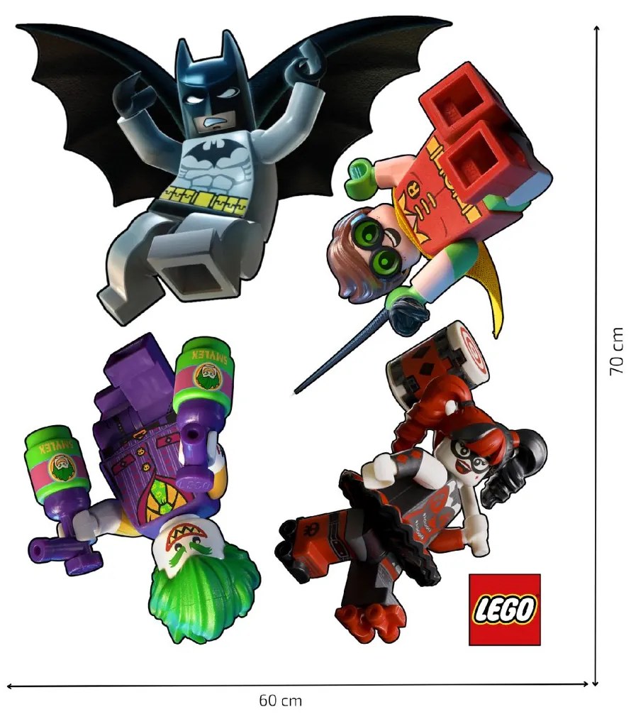 Autocolant de perete "LEGO Batman" 60x70cm
