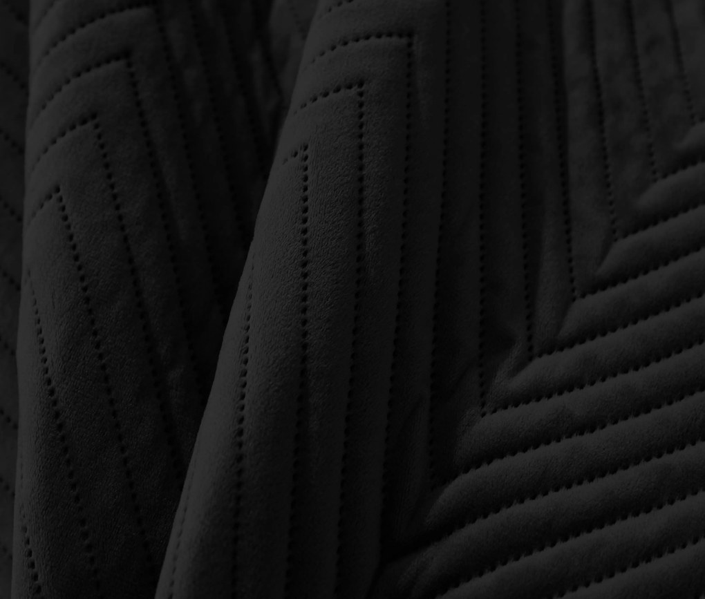 Cuvertura de pat din catifea neagra cu model ARROW VELVET Dimensiune: 220 x 240 cm