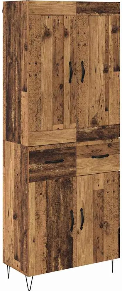 vidaXL Bufet cu sertar Lemn Vechi 69,5 x 34 x 180 cm Lemn compozit