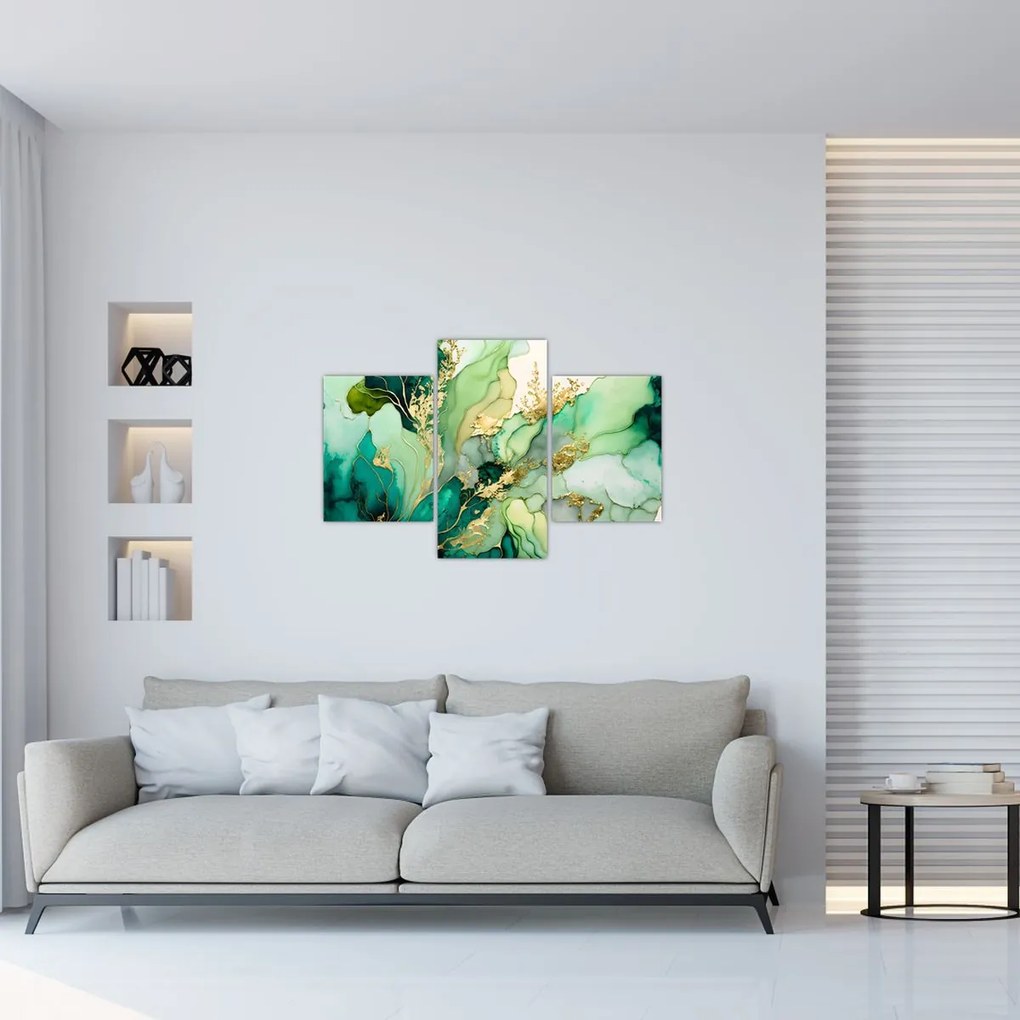 Tablou - Abstractizare verde (90x60 cm)