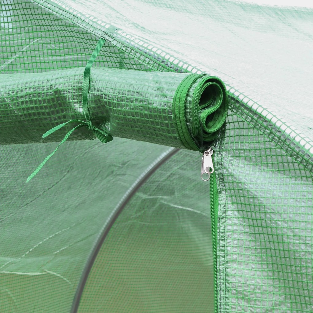 Outsunny Prelata Sera 6×3×2 m – Cu 12 Ferestre, Usa Rulanta si Margini | Aosom Romania