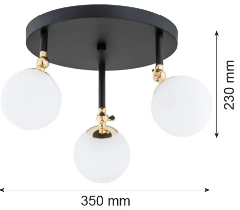 Argon 1436 - Lustră baie pe tijă LATINA 3xE14/40W/230V IP44