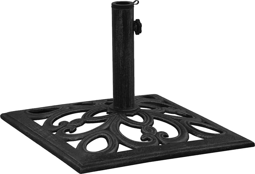 vidaXL Bază de umbrelă, negru, 47x47x33 cm, fontă