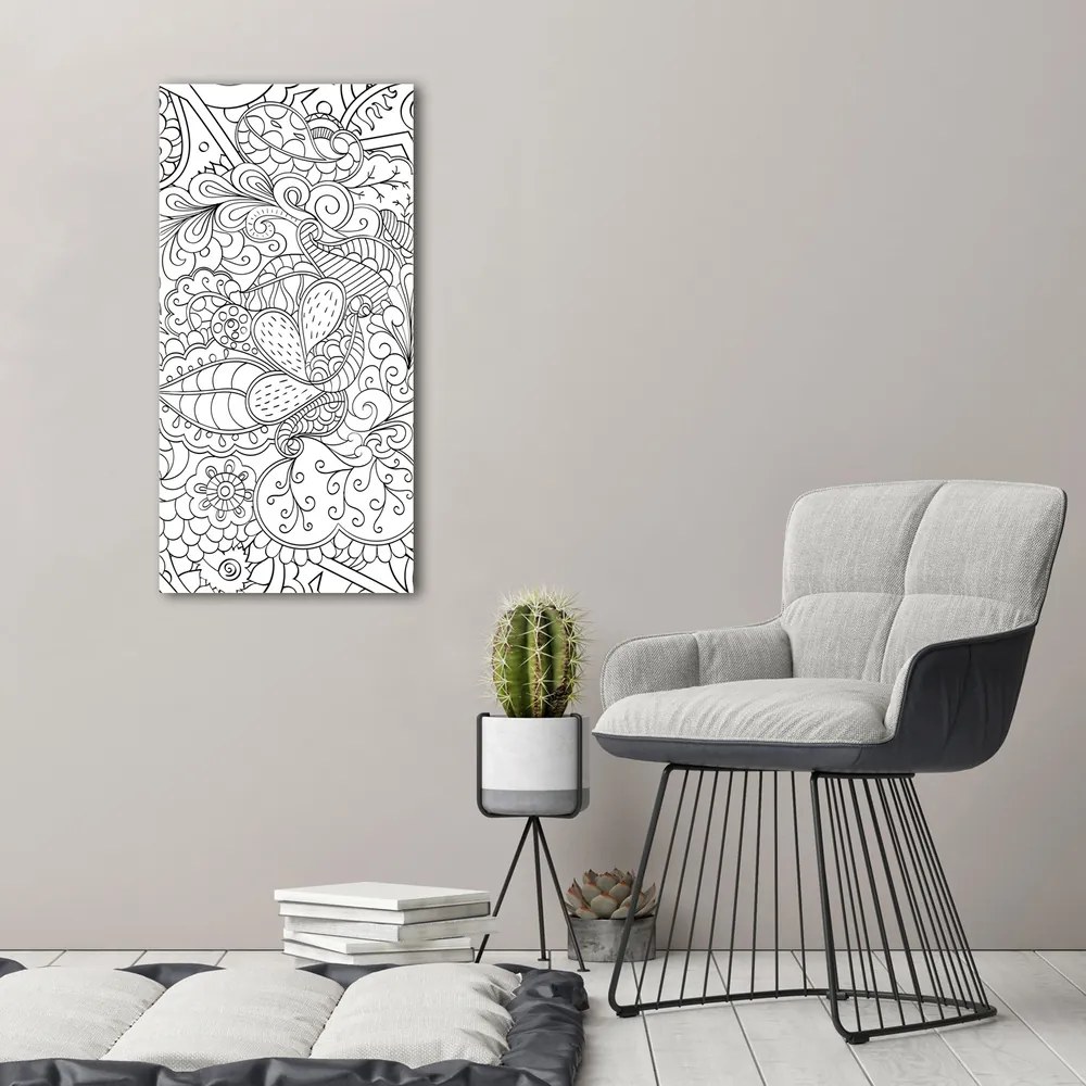Tablou acrilic Zentangle fundal
