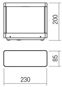Redo 90580 - Lampă LED de exterior WAKE, 8W, 230V, 3000K, 20 cm, IP65, antracit