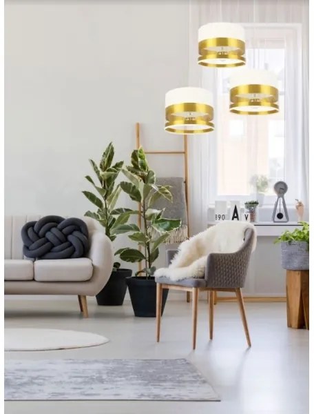 Lustră pe cablu MILO 3xE27/60W/230V aurie