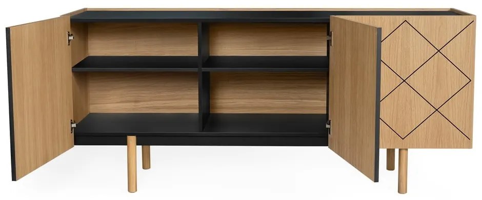 Comodă cu aspect de lemn de stejar Woodman Porto Ramalade