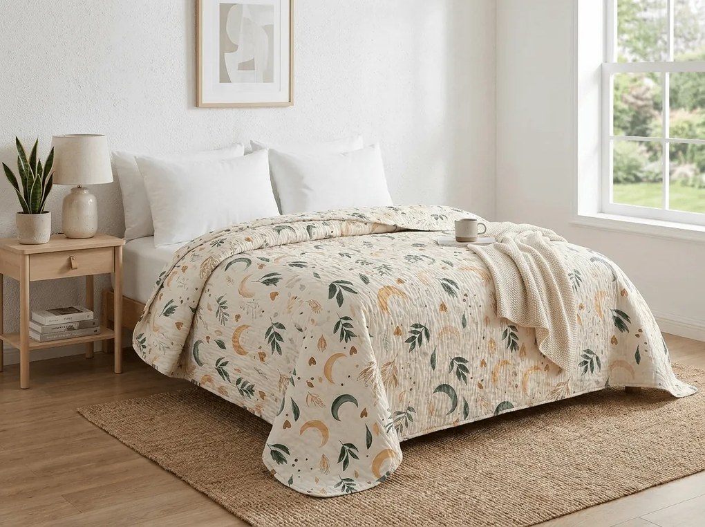 Cuvertura de pat BOHO MOON, crem Dimensiune: 220 x 240 cm