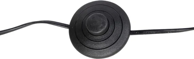 Lampă de podea neagră cu abajur roșu cu pene de păun 40 cm - Classico