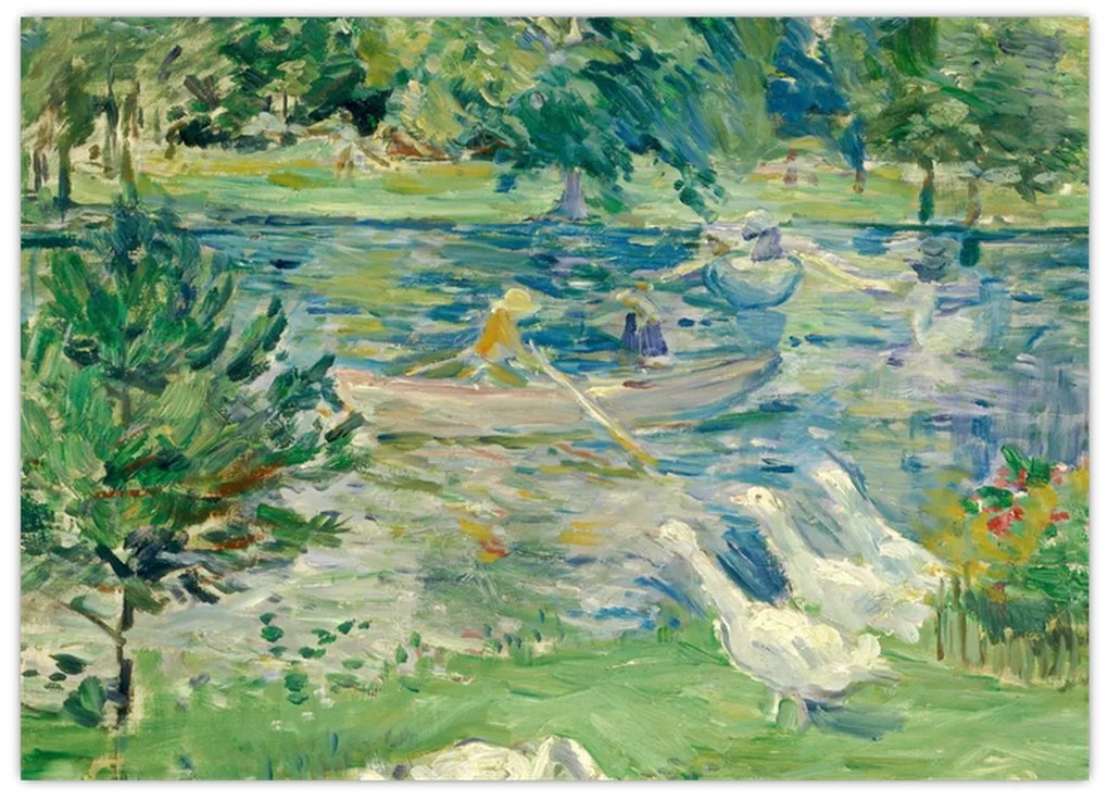 Tablou - Berthe Morisot, Girl in a Boat with Geese, reproducere (70x50 cm)