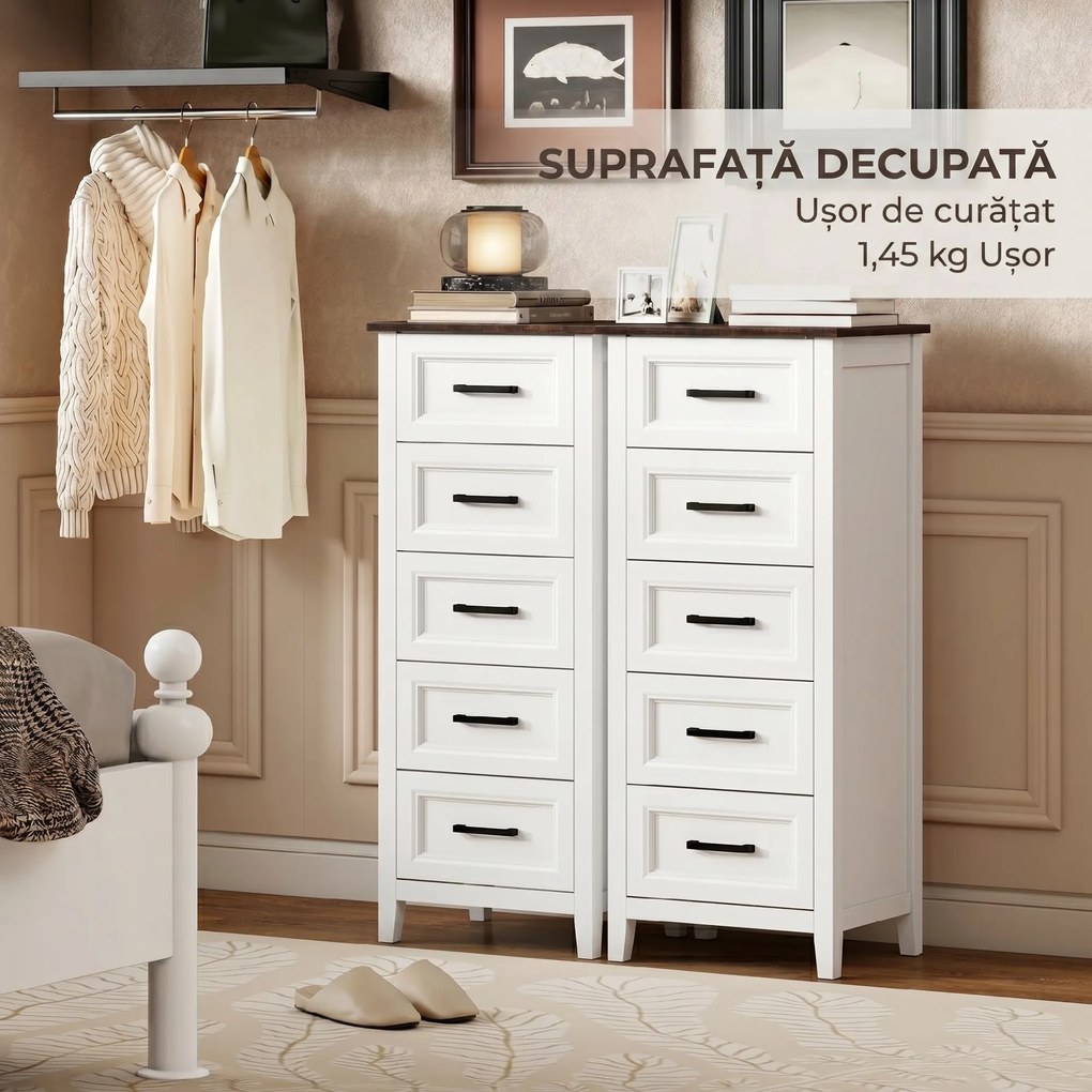 HOMCOM comodă înaltă și îngustă | Aosom Romania
