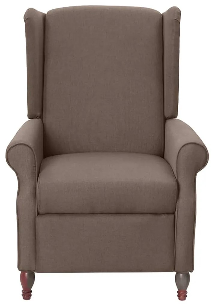 342223 vidaXL Fotoliu rabatabil, gri taupe, material textil