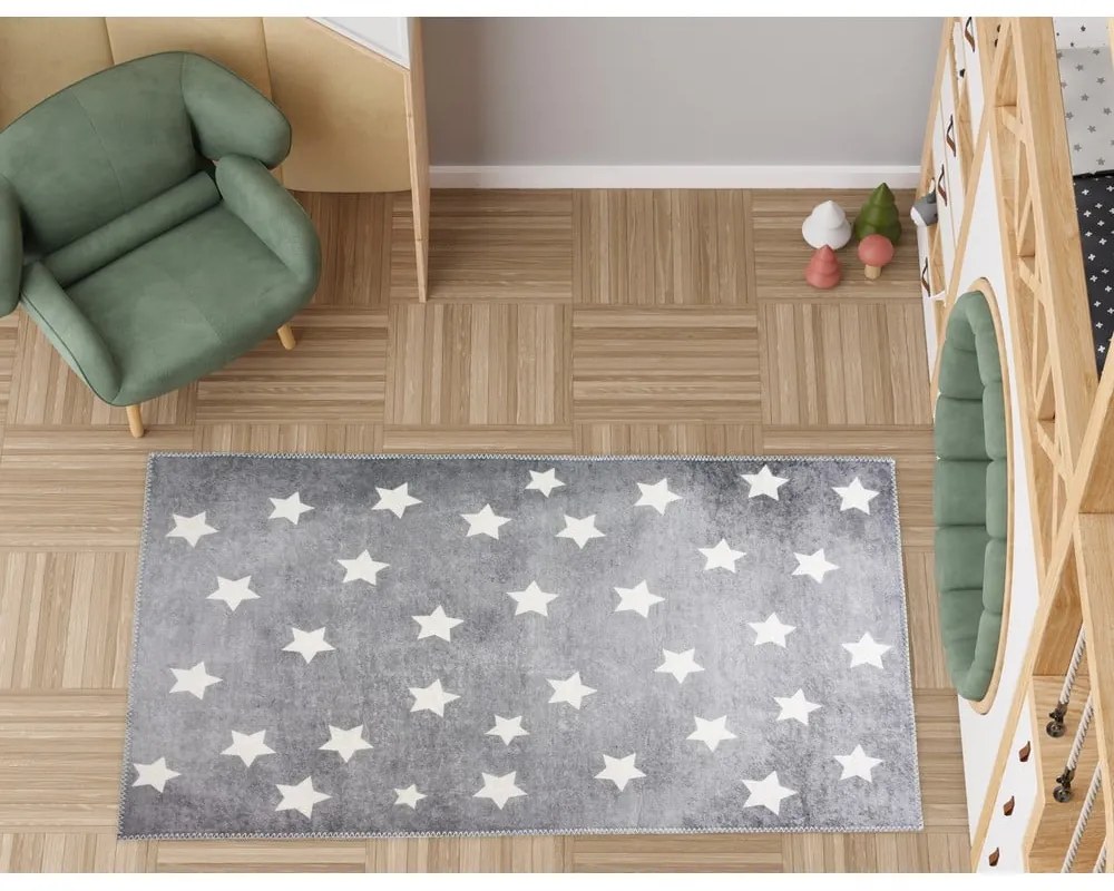 Covor pentru copii gri lavabil 160x230 cm Shining Stars – Vitaus
