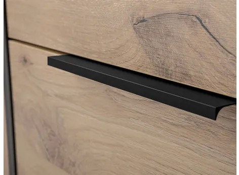 Comodă Pengasa 2D3S (Negru + Stejar viking) . 1103666