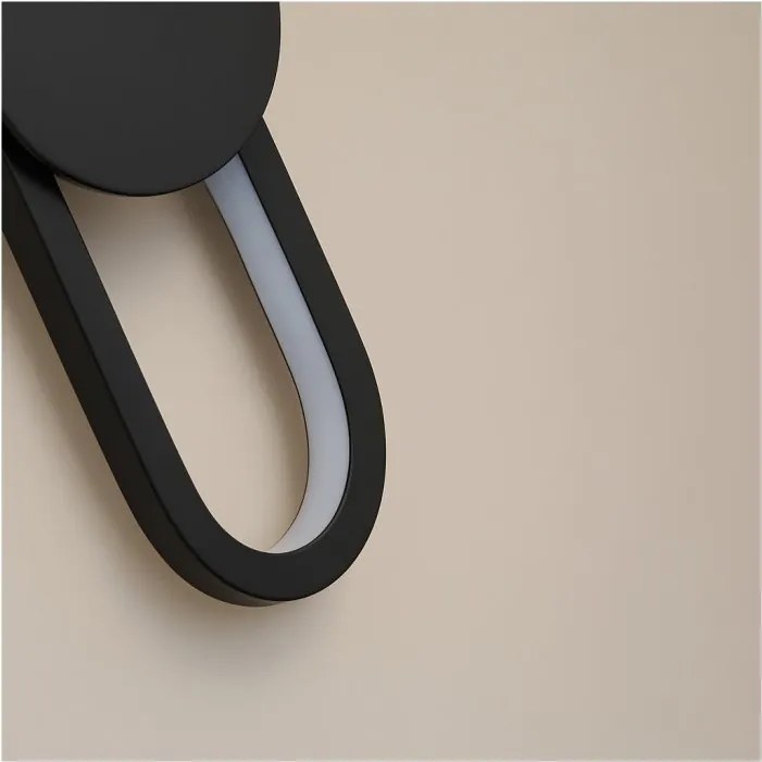 Aplica de perete LED design modern MIZUKI negru