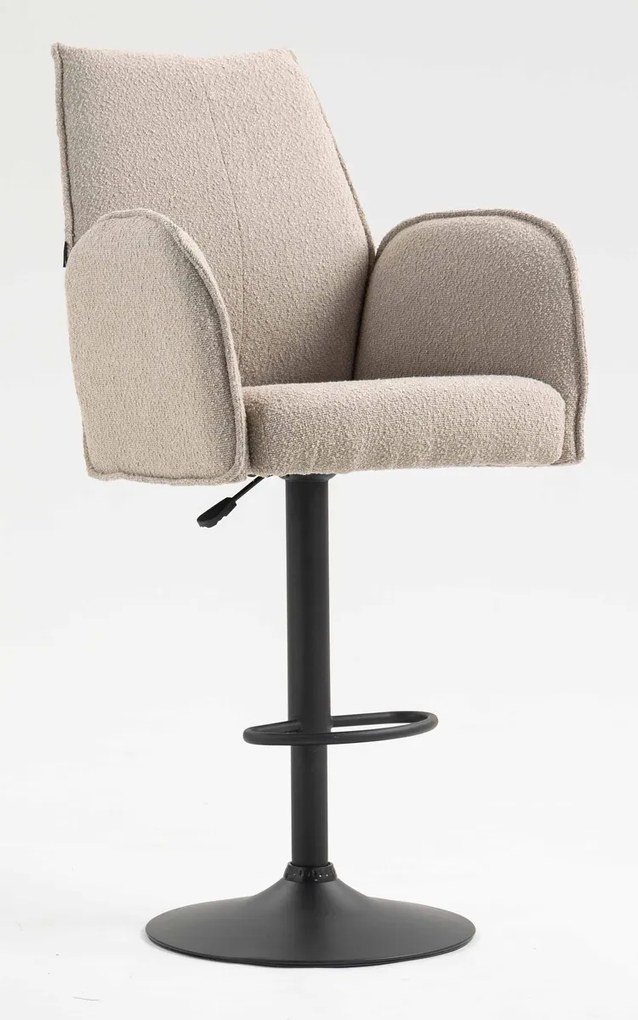 HR280W Scaun Latte Boucle cu Bază Neagră