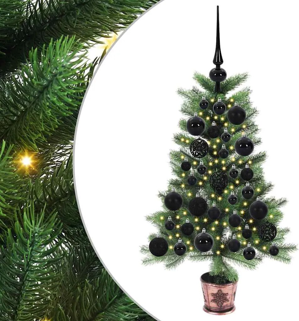 vidaXL Brad de Crăciun cu 150 LED cu suport Verde 65 cm PE