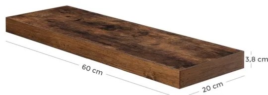 Raft de perete SHELFY, maro