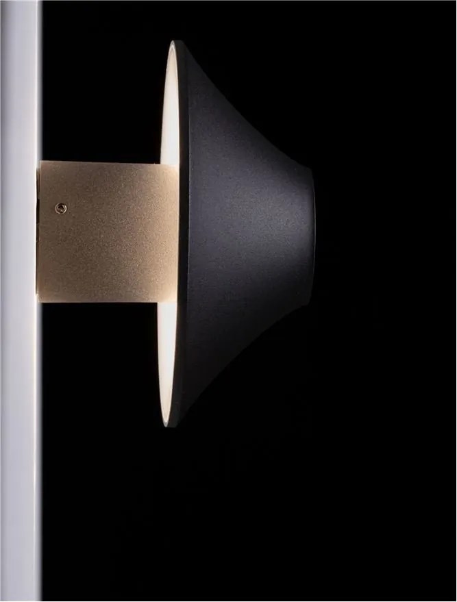 Aplica LED ambientala exterior IP54 Alux negru