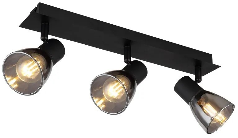 Plafoniera cu 3 spoturi directionabile design modern CLAUDE negru