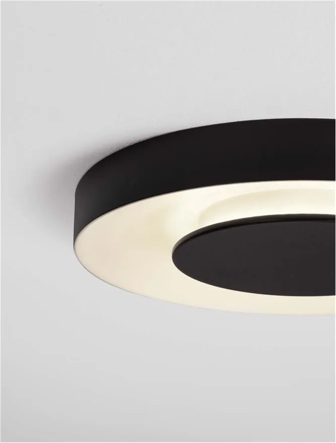 Plafoniera LED design slim PADA negru D-40cm