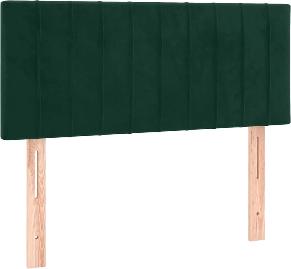 vidaXL Tăblie de pat, verde închis, 80x5x78/88 cm, catifea
