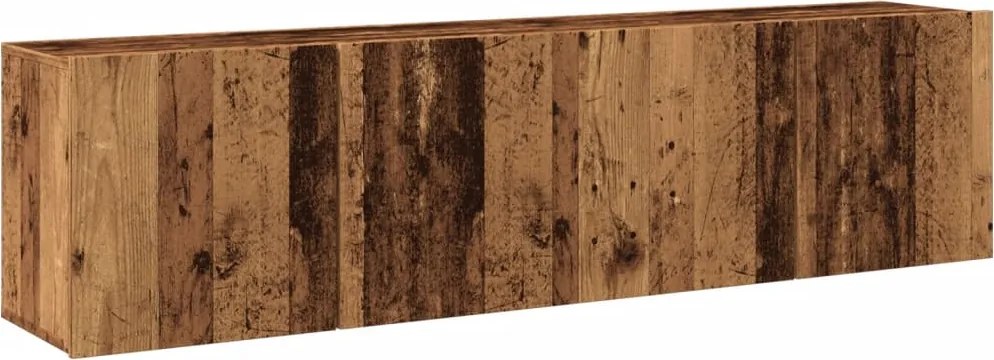 vidaXL Comodă TV de perete, 2 buc. lemn vechi, 80x30x41 cm