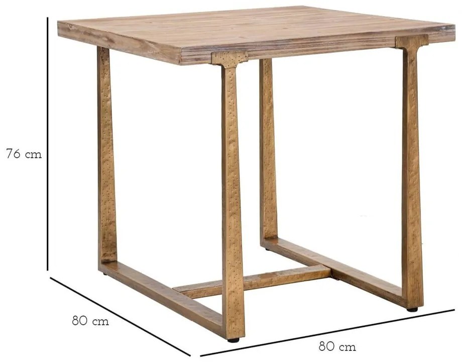 Masă de dining în culoare naturală 80x80 cm Ankara – Mauro Ferretti