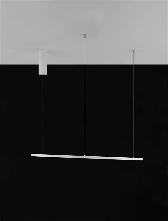 Lustra LED suspendata design modern circular TARQUIN D-80cm alba
