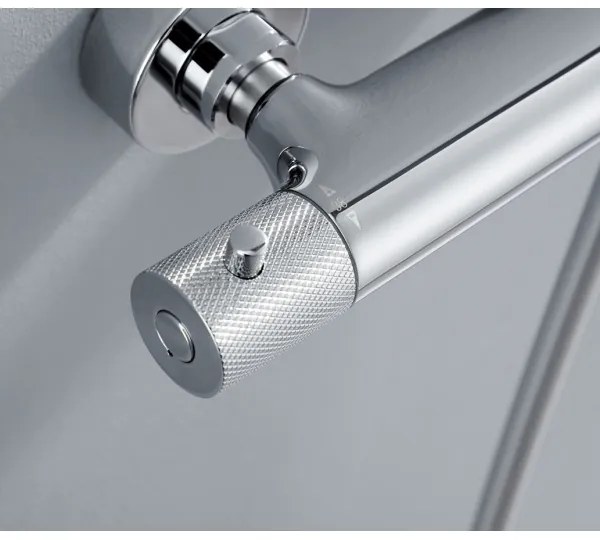 Sapho - Set de duș SOLARIS cu baterie, crom lucios