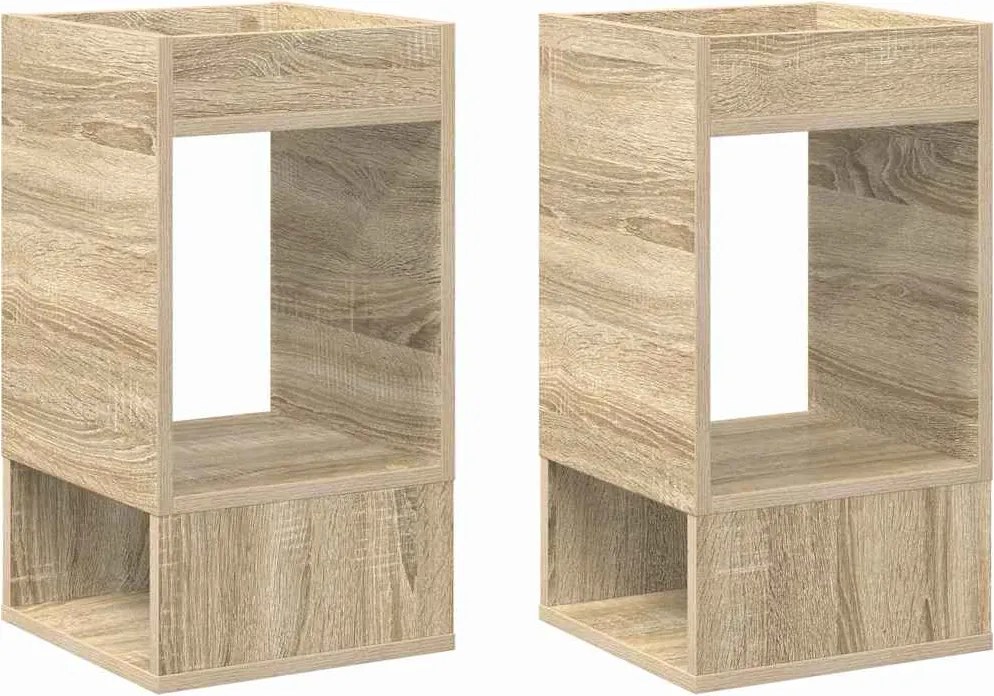 vidaXL Masă laterală 2 pcs Stejar Sonoma 30 x 30 x 56 cm Lemn compozit