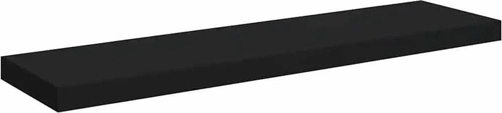vidaXL Raft de perete suspendat, negru, 90x23,5x3,8 cm, MDF