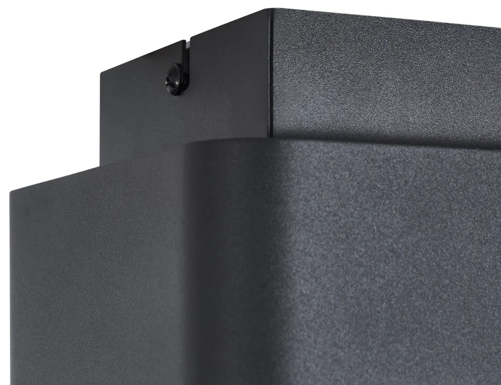 Spot rotund negru montat la suprafață, rotativ și înclinabil - Dox