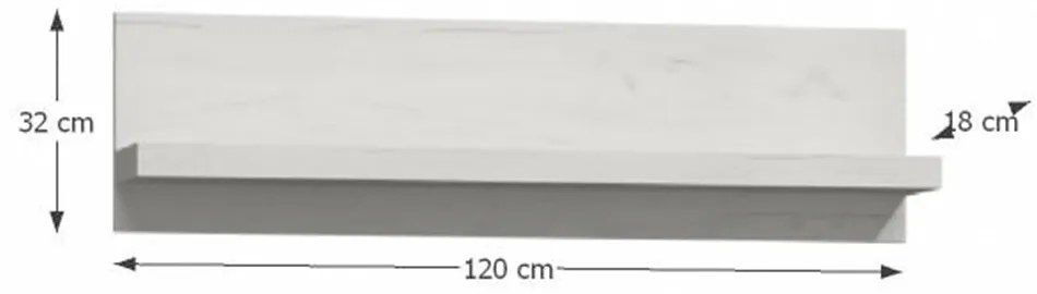 Poliţă, frasin alb, INFINITY I-11