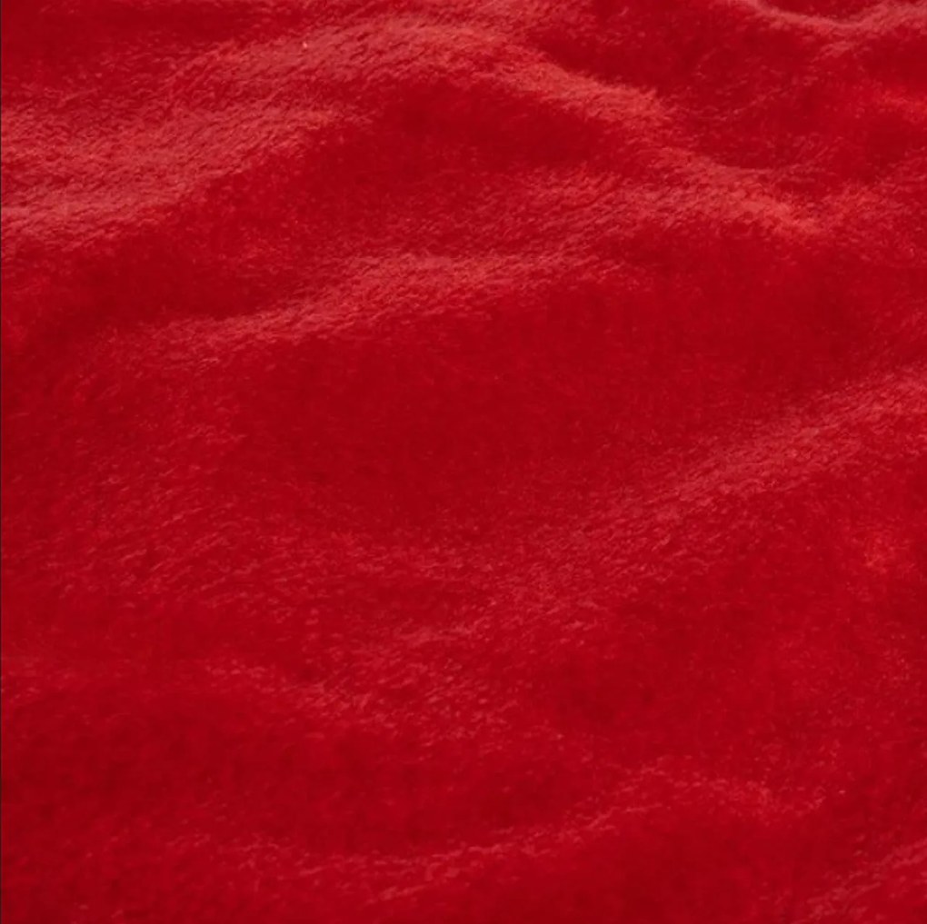 Covoras pentru bradul de Craciun RED VELVET 90 cm, rosu