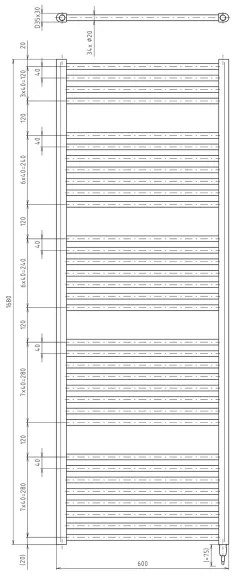 Radiator portprosop electric pentru baie Aqualine DIRECT-E 800W/230V 168 cm negru mat