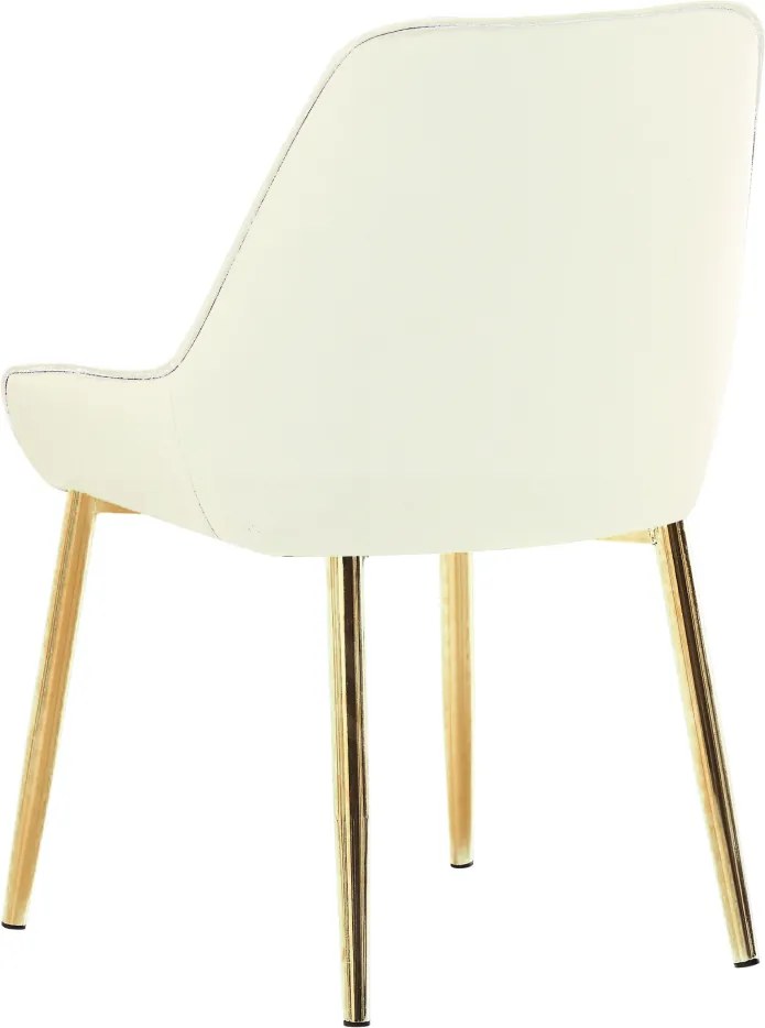 Scaun de dining, bej ţesătură Velvet/gold crom-auriu, PERLIA