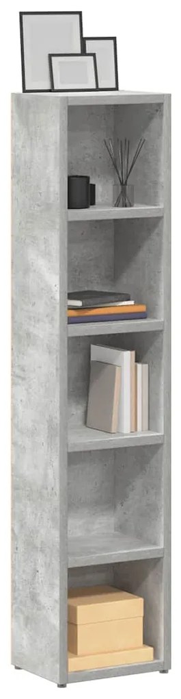 vidaXL Dulapuri CD-uri, 2 buc., gri beton, 21 x 16 x 93,5 cm, PAL