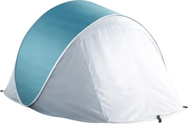 Cort de plaja cu deschidere instantanee SUNSHADE 190x120 cm, albastru inchis/alb