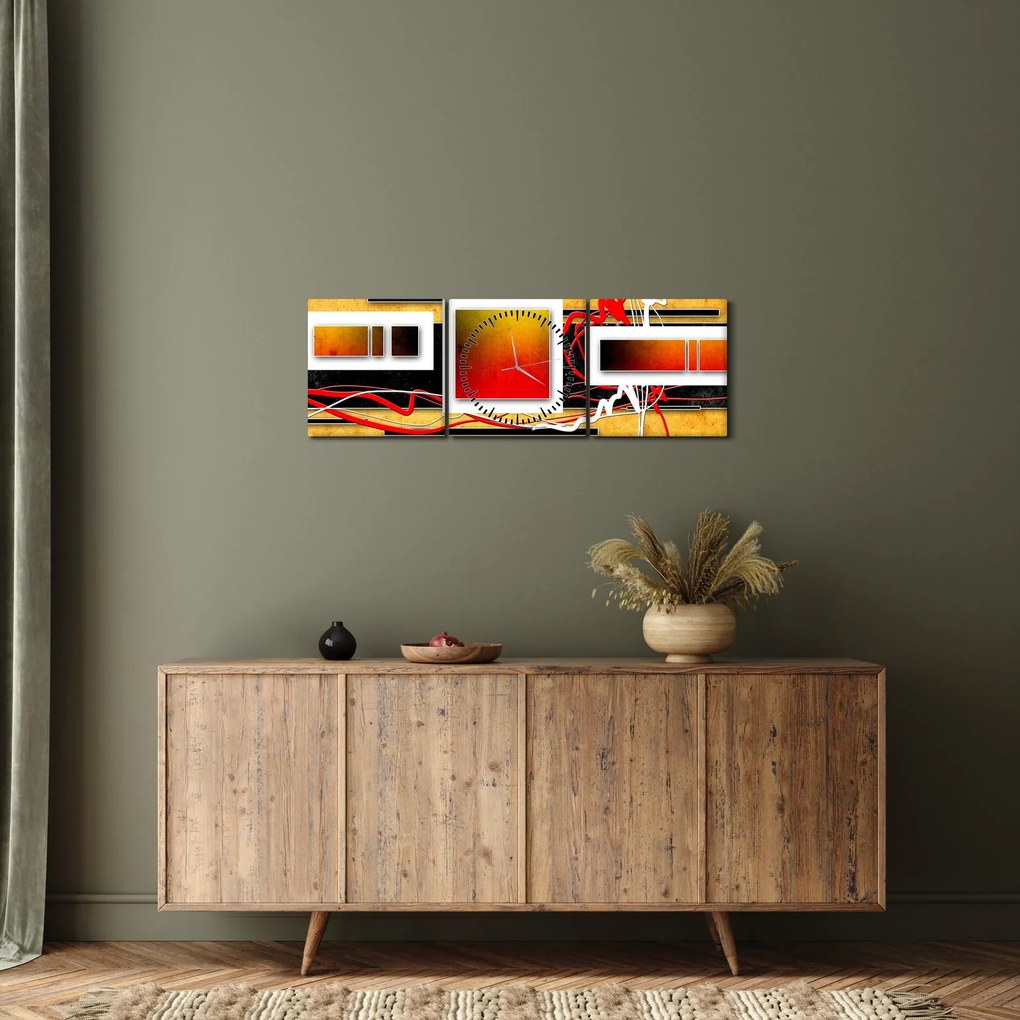 Tablou - Abstract (cu ceas) (90x30 cm)