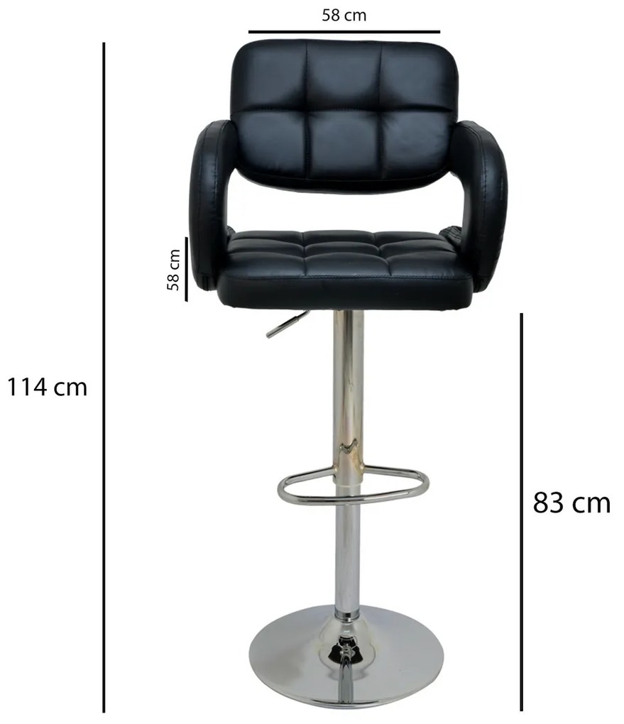 Scaun de bar Burocci Cappa Black