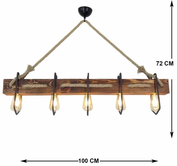 Lustră pe cablu DEMIR 5xE27/40W/230V