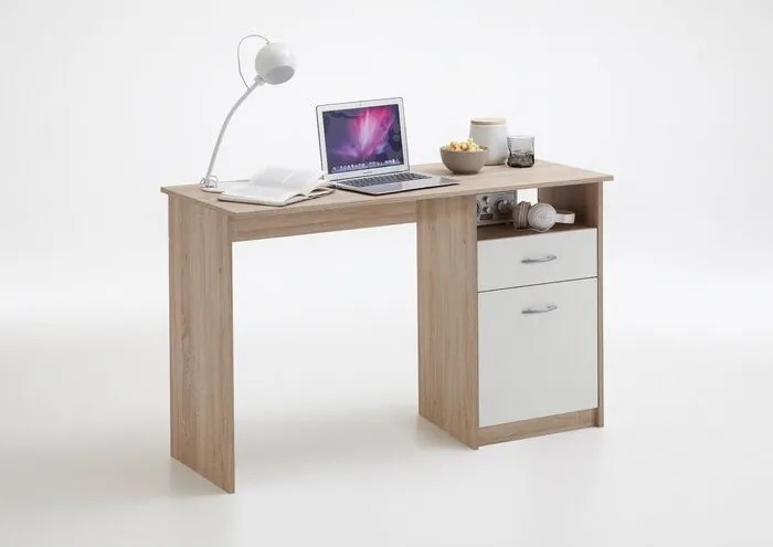 Birou Garry, maro/alb, 76,5 x 123 x 50 cm