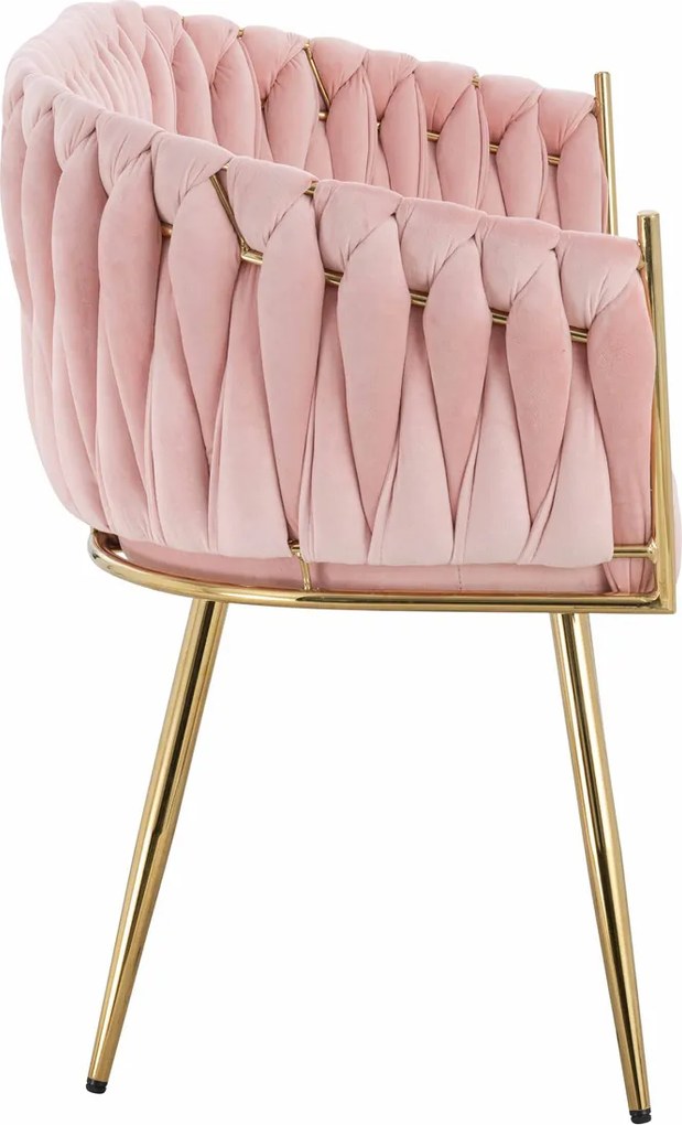 HR750 Roz Pudra din Caifea Canapea cu Picioare Aurii