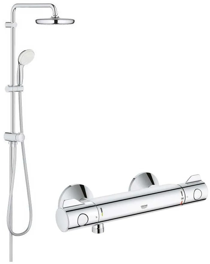 Sistem dus Grohe New Tempesta 250+baterie dus termostat Grh 800 (26980001,34558000)