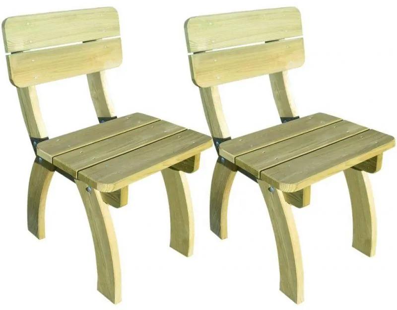 scaune de grădină din lemn de pin tratat 2 buc.