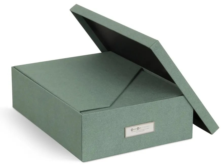 Organizatoare verzi pentru documente 5 buc. din carton Holger Canvas Paper Laminate – Bigso